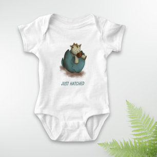 Net Hatched Cute Baby Dragon Newborn Illustratie Romper