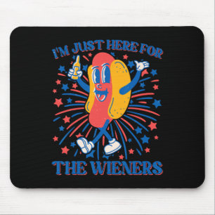 Net hier voor de Wieners Hot Dog Funny 4th of Jul Muismat