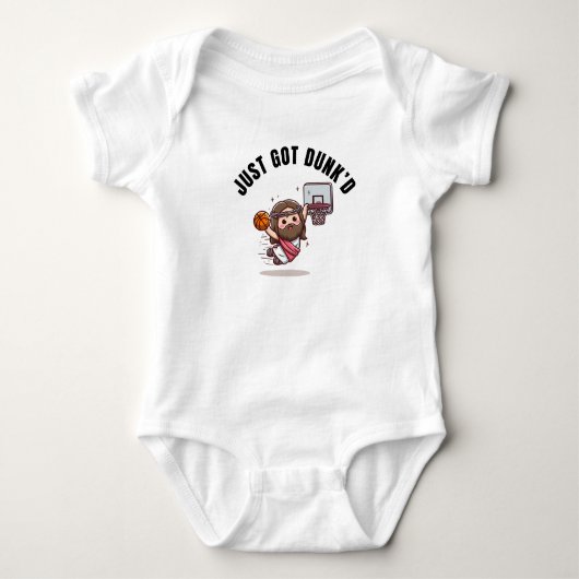 Net kreeg Dunked Funny Doop Baby Bodysuit Gift (Voorkant)