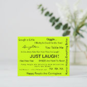 NET LAUGH! Briefkaart van April McCallum (Staand voorkant)