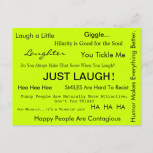 NET LAUGH! Briefkaart van April McCallum