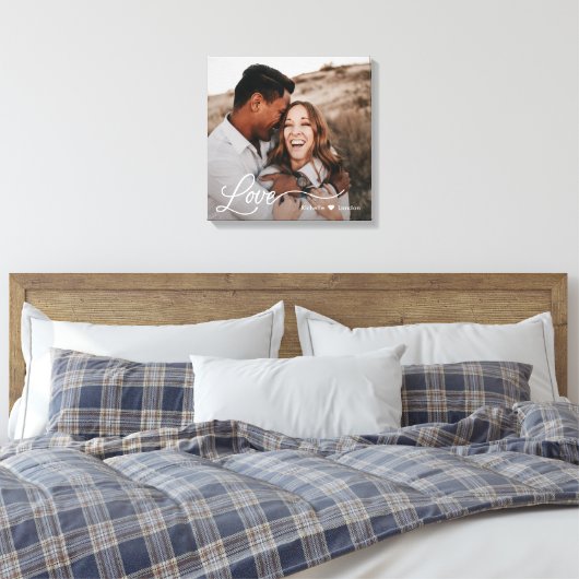 Net Love Personalized Photo Wrapped Canvas (Insitu (Slaapkamer))