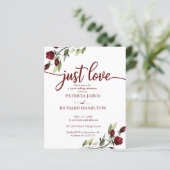 Net Love Red Flowers budget Wedding Invitations (Staand voorkant)