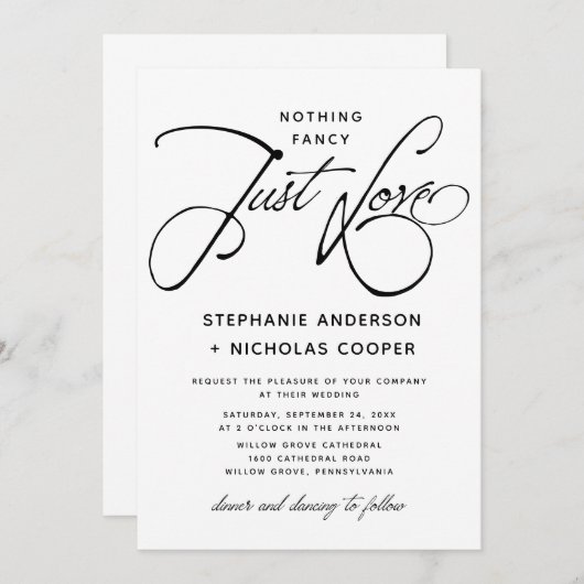 Net Love Typography Script Natural Handwriting Kaart (Voorkant / Achterkant)