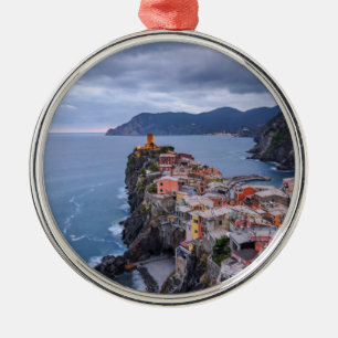 Net na zonsondergang   Vernazza, Cinque Terre, Ita Metalen Ornament