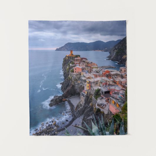 Net na zonsondergang | Vernazza, Cinque Terre, Ita Wandkleed (Voorkant)
