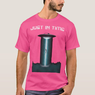 Net op tijd UFO ontvoering T-shirt