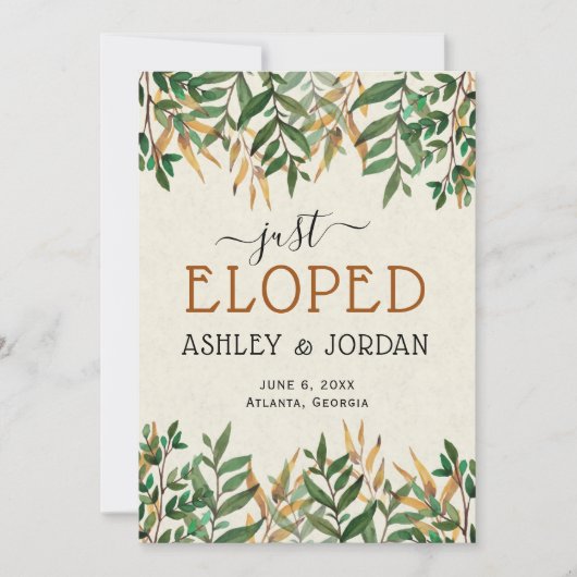 Net overleden bruiloft aankondiging (Voorkant)