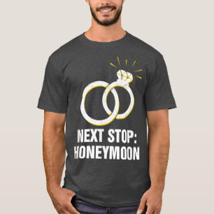 Net Stop Honeymoon Wedding Party Husband and Wife T-shirt