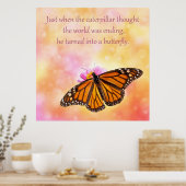 Net toen de rupsband dacht poster (Keuken)