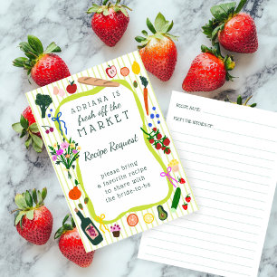 NET VAN DE MARKT Bruiloft Feest Recept Verzoek Informatiekaartje
