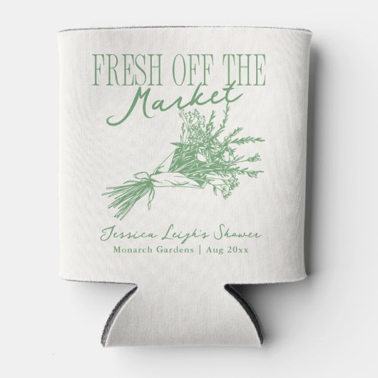 Net van de Markt Groene Bruidsdouche Blikjeskoeler (Voorkant)