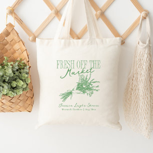 Net Van de Markt Groene Bruidsuitnodiging Tote Bag