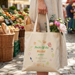 Net Van De Markt Handgetekende Bruidscadeau Tote Bag