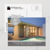 NET VERKOCHT briefkaart onroerend goed (Voorkant / Achterkant)