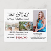 Net verkocht onroerend goed briefkaart (Voorkant)