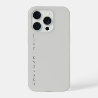Net Verloving Minimalistische Typografie Duifgrijs iPhone 15 Pro Hoesje