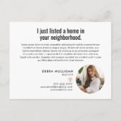 NET VERMELD Elegant Onroerend Goed Briefkaart (Achterkant)