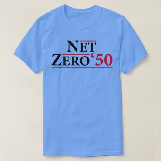 Net Zero 2050 Climate Change Carbon Emission Redu T-shirt (Design voorkant)
