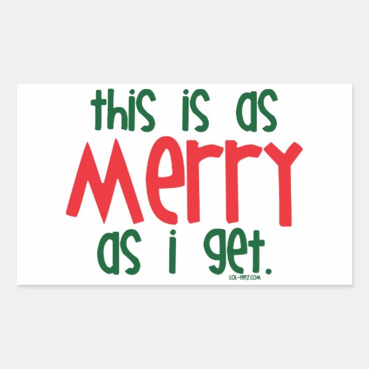 Net zo vriendelijk als ik krijg rechthoekige sticker (Voorkant)