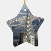 Net zoals het Chrysler-gebouw Keramisch Ornament (Links)