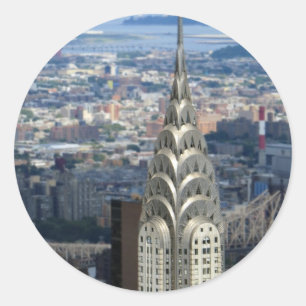 Net zoals het Chrysler-gebouw Ronde Sticker