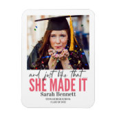 Net zoals ze het afstuderen aankondigde magneet (Verticaal)