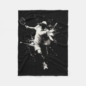 Netall Court Game Paint Splash Dminton Player Boy Fleece Deken (Voorkant)