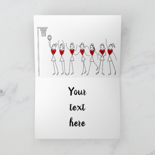 Netbalcoach Verjaardag Kaart (Binnen)