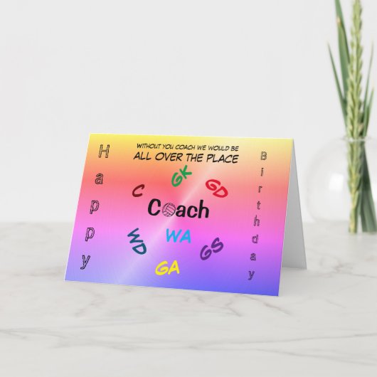 Netbalcoach Verjaardag Kaart (Voorkant)