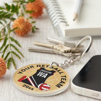  netball acryl sleutelhanger