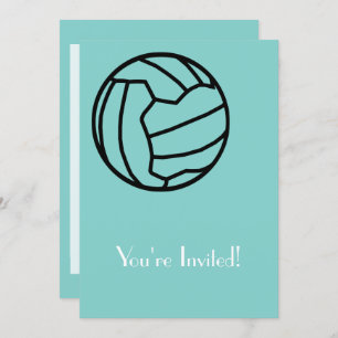 Netball Ball Threaded Invitation Kaart