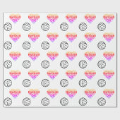 Netball Heart en Ball Design Cadeaupapier (Vlak)