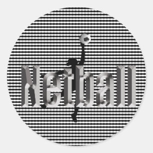 Netball het spel, ronde Stickers