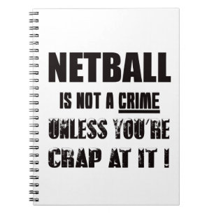 Netball is geen misdaad notitieboek