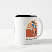 Netball Mok Eat. Slaap. Draaien. Herhaal. Grappig  (Voorkant rechts)