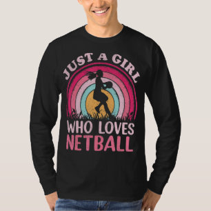 Netball Player Retro alleen een meisje dat er van T-shirt