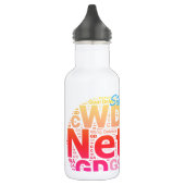 Netball Posities Typografie Design Waterfles (Links)