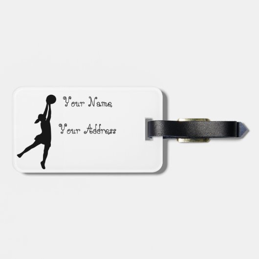 Netball Positioneerontwerp Bagagelabel (Achterkant horizontaal)