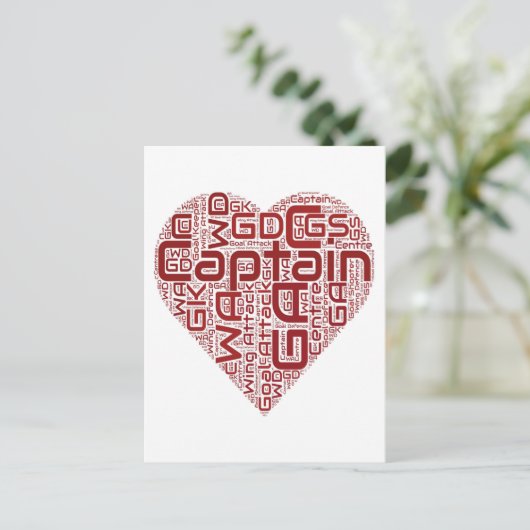 Netball Positioneerontwerp Briefkaart (Staand voorkant)