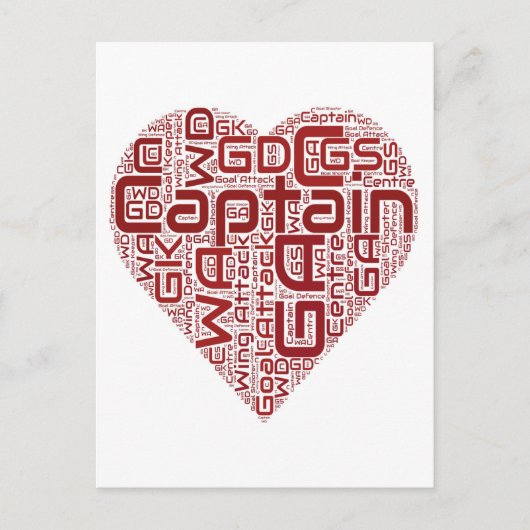 Netball Positioneerontwerp Briefkaart (Voorkant)