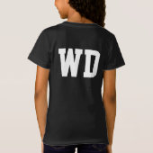 Netball roze witte voorvechter t-shirt (Achterkant)