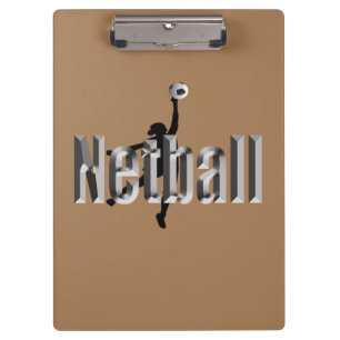 Netball speler en dimensionale naam, klembord