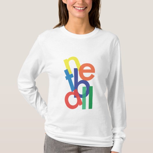 "netball" Vrouwenhoodie T-shirt (Voorkant)