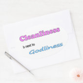 Netheid is naast Godheid Ovale Sticker (Envelop)