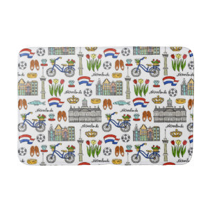 Netherland Doodle Pattern Badmat
