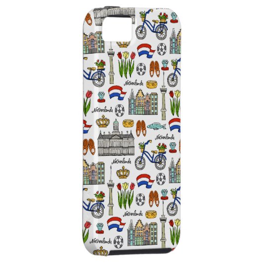 Netherland Doodle Pattern Case-Mate iPhone Case (Back/Rechts)