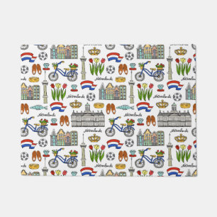 Netherland Doodle Pattern Deurmat