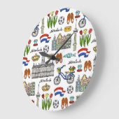 Netherland Doodle Pattern Grote Klok (Hoek)