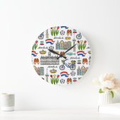 Netherland Doodle Pattern Grote Klok (Huis)